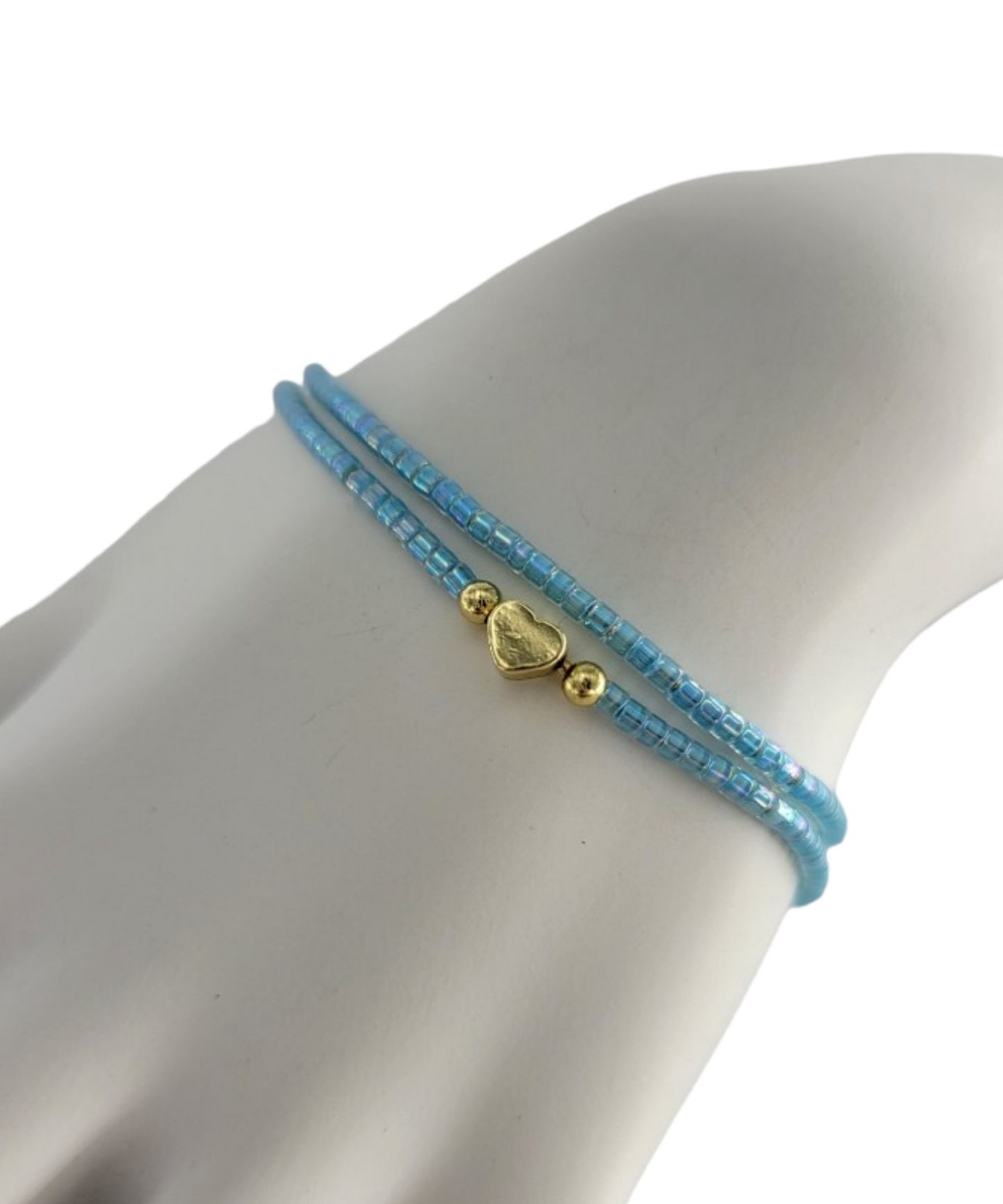 Floating Heart 14k Gold Bracelet