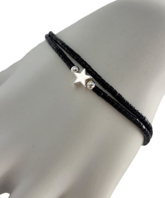 Floating Stars Sterling Silver Bracelet