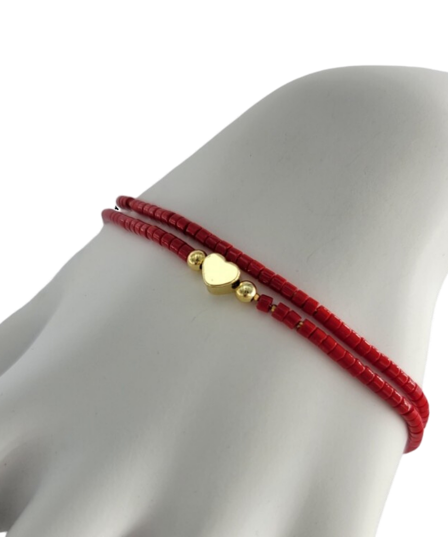 Floating Heart 14k Gold Bracelet