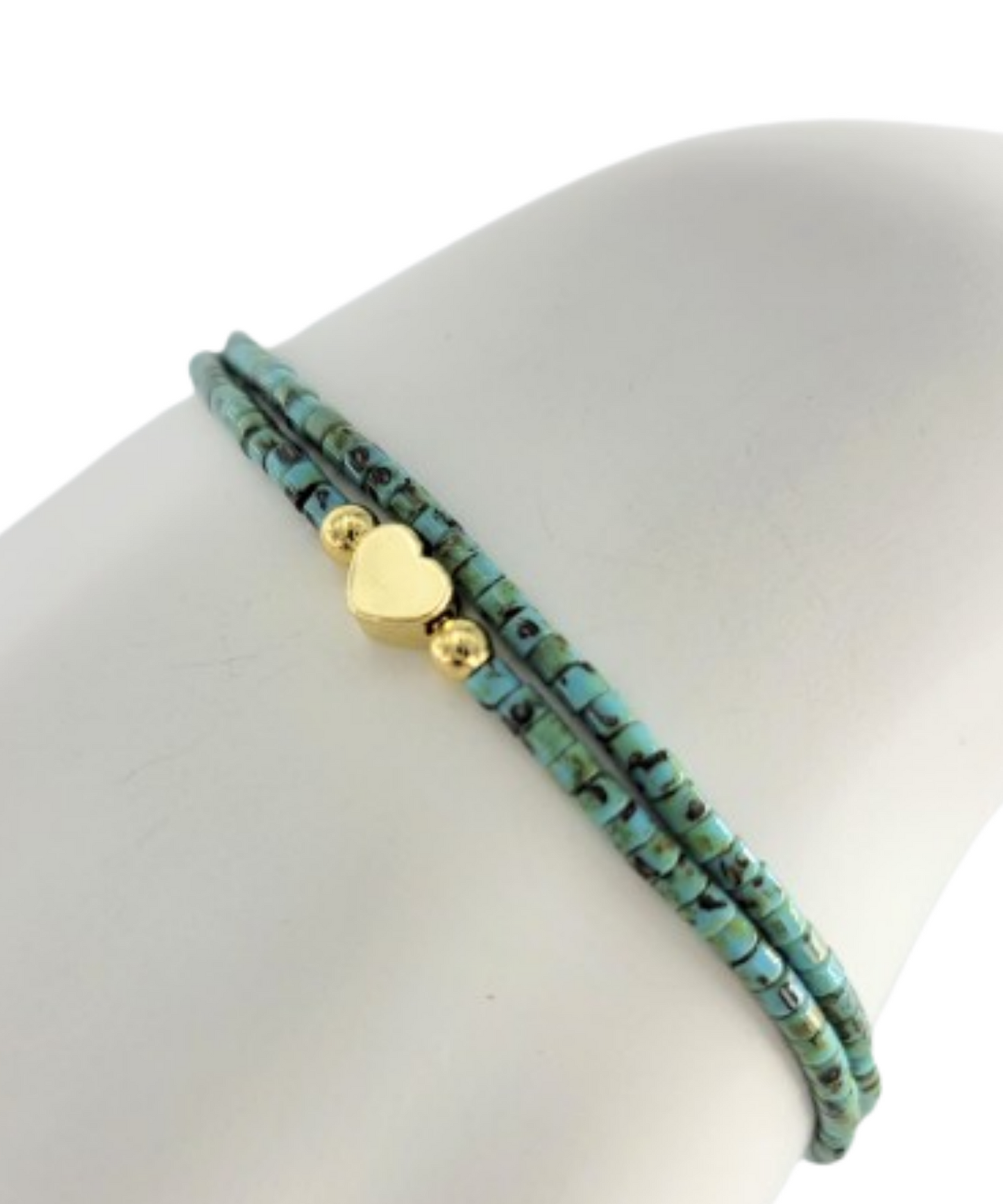 Floating Heart 14k Gold Bracelet