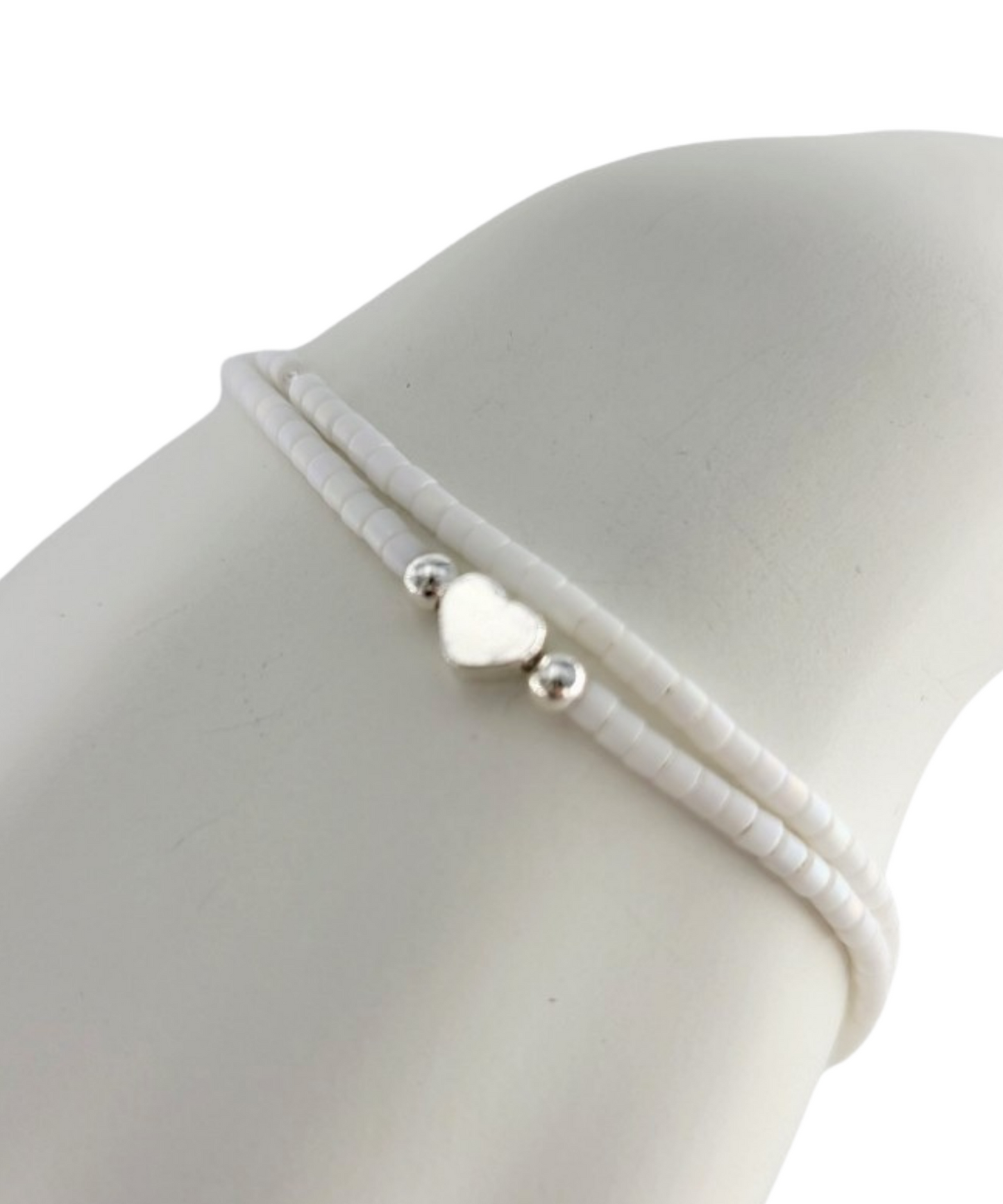 Floating Heart Sterling Silver Bracelet