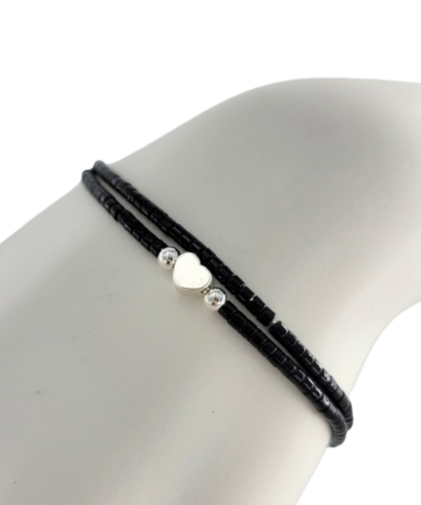 Floating Heart Sterling Silver Bracelet