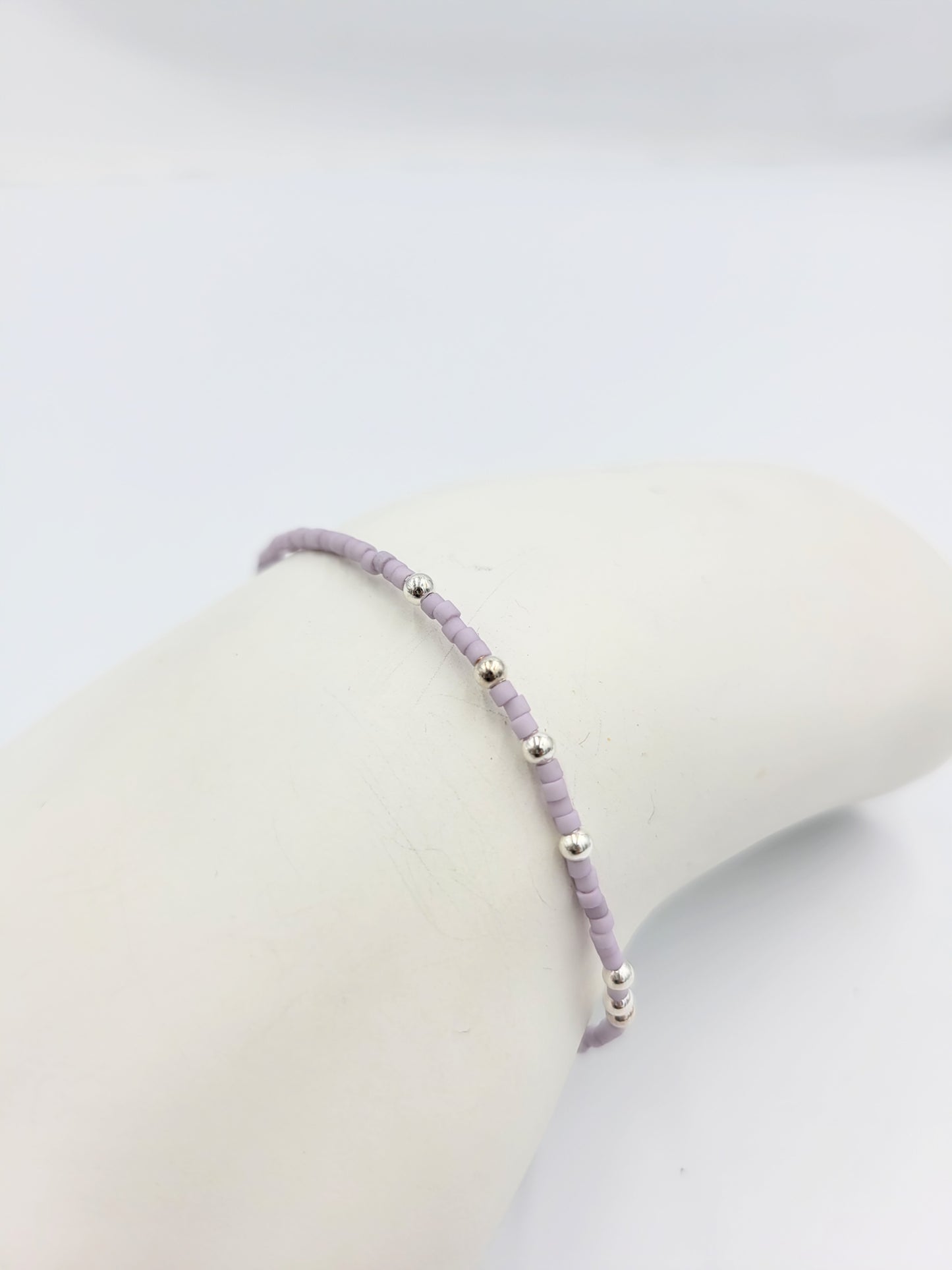Tiny Bracelets with Silver Beads