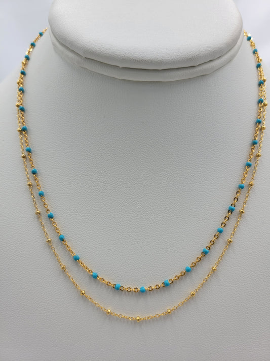 14K gold Filled and Turquoise Necklace