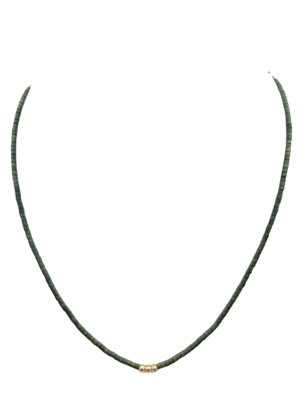 Seed Bead Choker in Green